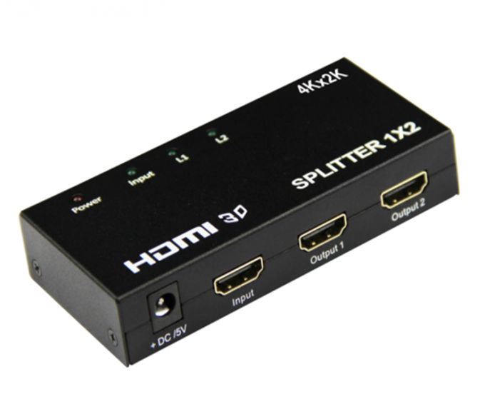 MiNi HD HDMI Splitter 1x2 support Full 3D Video,Support 4K*2K 1.4a 1 input 2 output ​